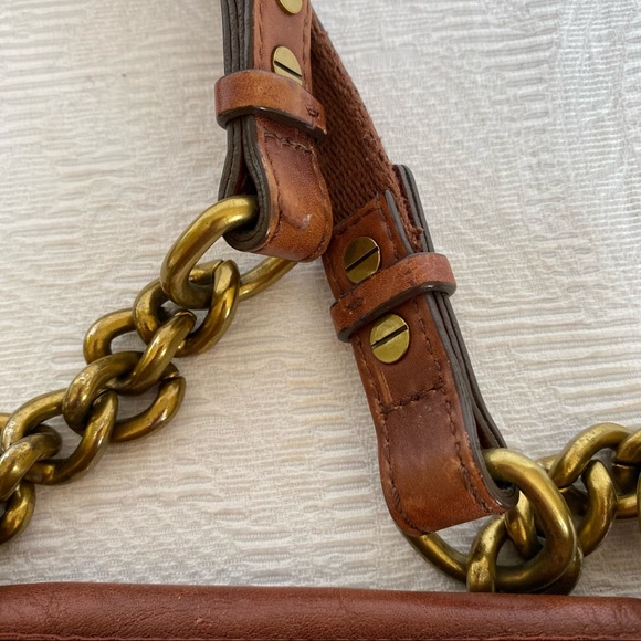 Fossil cognac leather mini crossbody purse - Picture 7 of 9